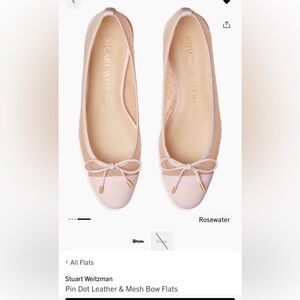 Stuart Weitzman Rosewater Leather & Mesh Flats